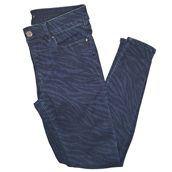 White House Black Market The Skinny Zebra Striped Jeans Size 4 - Picture 1 of 9